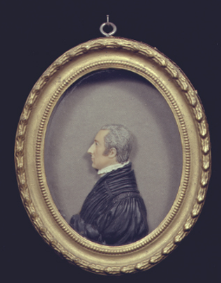 Wax portrait of William Emerson