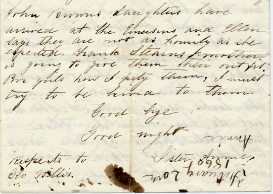 ALS, Annie Keyes Bartlett to Edward Jarvis Bartlett, 1860, Feb. 20.