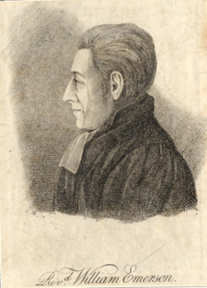Engraved portrait of William Emerson, from the Polyanthos, May, 1812