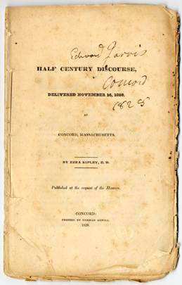 Ezra Ripley.  Half Century Discourse, Nov. 16, 1828