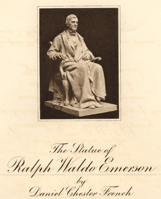 Committee on the Emerson Statue.  Invitation to unveiling on Saturday, May 23, 1914, of French’s seated Emerson Statue.