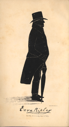 Printed Silhouette of Ezra Ripley.