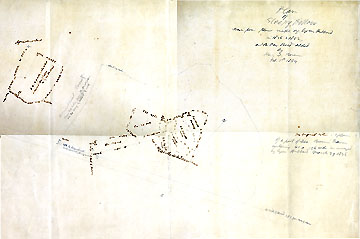 7jPlan of Sleepy Hollow from Plans Made by Cyrus Hubbard in 1836 & 1852 and the New Road Added by Henry D. Thoreau Feb. 1, 1854 -- See Series II for related material