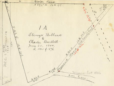 Ebenezer Hibbard to Charles Bartlett map.