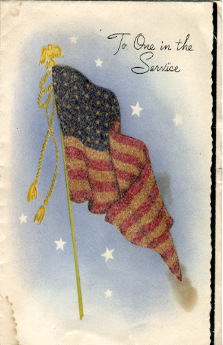 American flag greeting card