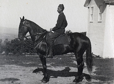 Edward Waldo Emerson on horseback, undated