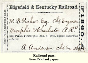 Edgefield & Kentucky Railroad pass
