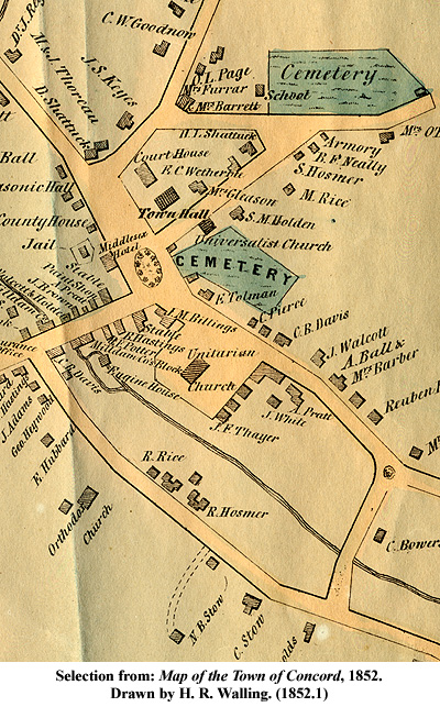 Walling map, 1852