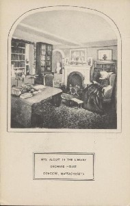 Mrs. Alcott in the Library, 
	Orchard House, Concord, Massachusetts; early 1900s