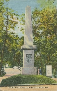 The Old North Bridge and 
	Monument, Concord, Mass.; early to mid- 20th century