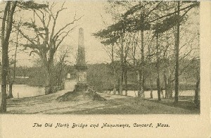 The Old North Bridge and 
	Monuments, Concord, Mass.; early 20th century