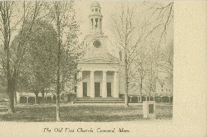 The Old First Church, 
	Concord, Mass.; early 20th century