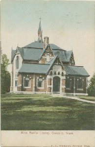 Free Public Library, Concord, Mass.; circa 1908 (postmark date)