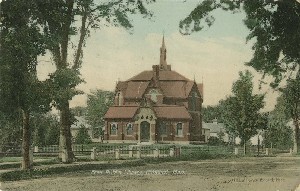 Free Public Library, 
	Concord, Mass.; circa 1911 (postmark date)