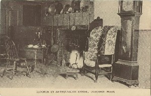 Kitchen in Antiquarian 
	House, Concord, Mass.; early 20th century