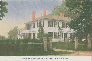 Home of Ralph Waldo 
	Emerson, Concord, Mass.; circa 1916 (postmark date)