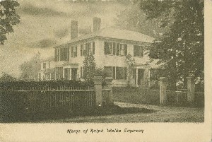 Home of Ralph Waldo 
	Emerson; circa 1908 (postmark date)