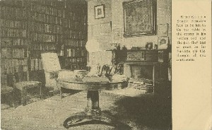 [Emerson's study at 
	Emerson House]; early 20th century