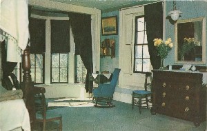 Home of Ralph Waldo 

	Emerson, Concord, Massachusetts, the Blue Room — Master Bedroom; late 20th century