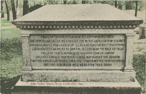 John Frisbee Hoar's 
	Grave, Concord, Mass. [Grave of George Frisbie Hoar]; circa 1915 

(postmark date)