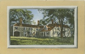 Jones House, Concord, 
	Mass. The House with the Bullet Hole; early 20th century