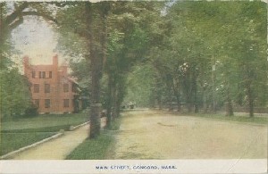 Main Street, Concord, 
	Mass.; circa 1916 (postmark date)