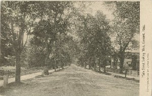 Main Street looking West, 
	Concord, Mass.; 