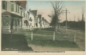 Officers' Row, Concord, 
	Junction, Mass.; circa 1909 (postmark date)