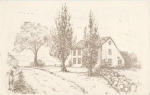 Thoreau's birthplace; late 
	20th century