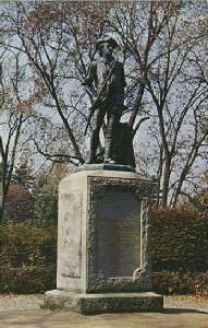 Daniel Chester French's
	 statue, Minute Man; mid- to late 20th century
