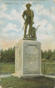Concord, Mass. Statue 
	Minute Man; circa 1910 (postmark date)
