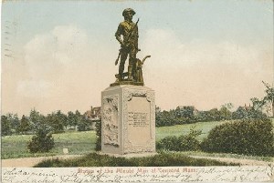Statue of the Minute 
	Man at Concord, Mass.; circa 1906 (postmark)