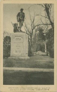 Minute Man (Daniel 
	Chester French, Sculptor) and North Bridge, Concord, Massachusetts; 

early to mid-20th century