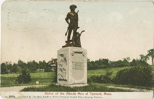 Statue of the Minute 
	Man at Concord, Mass.; circa 1905 (postmark date)
