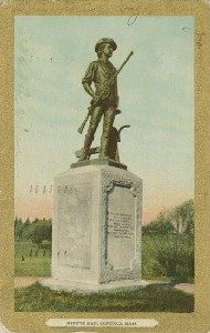 Minute Man, Concord, 
	Mass.; circa 1910 (postmark date)