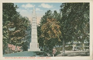 Soldiers Monument and Common, Concord, Mass.; early 20th century