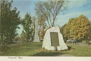 Concord, Mass.; mid- 
	to late 20th century