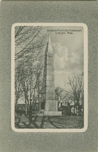 Soldiers Memorial 
	Monument, Concord, Mass.; early 20th century