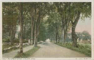 Monument Street, 
	Concord, Mass.; circa 1911 (postmark date)