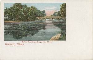 Battleground and Bridge, 
	from River.; early 20th century