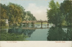 Concord Bridge, Concord,
	 Mass.; circa 1910 (postmark date)