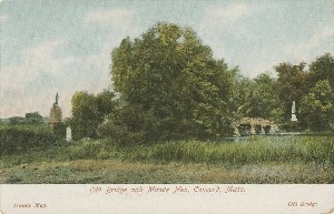 Old Bridge and Minute 
	Men, Concord, Mass.; early 20th century