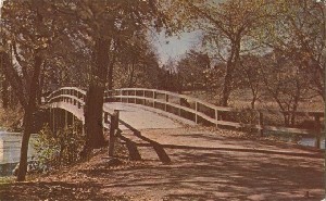 'By the rude bridge 
	that arched the flood … '; circa 1951 (postmark date)