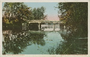 The Old Bridge, Concord, 
	Mass.; 1900 (copyright date)