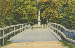 The Old North Bridge, 
	Looking Toward Battleground, Concord, Mass.; early to mid-20th 

century