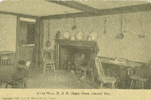 Living Room, D. A. R. Chapter
	 House, Concord, Mass.; 1909 (copyright date)