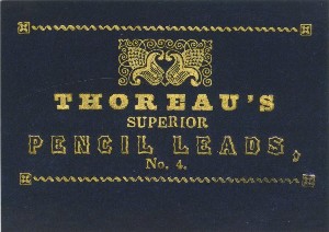 Thoreau label for pencil 
	leads; 2006