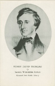 Henry David Thoreau by 
	Samuel Worcester Rowse, Concord Free Public Library; late 20th 

century