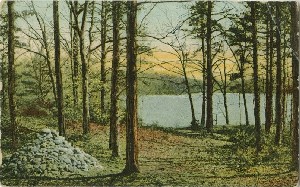 Thoreau's Cairn, Lake 
	Walden, Concord, Mass.; early 20th century