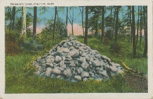 Thoreau's Cairn, 
	Concord, Mass.; early 20th century